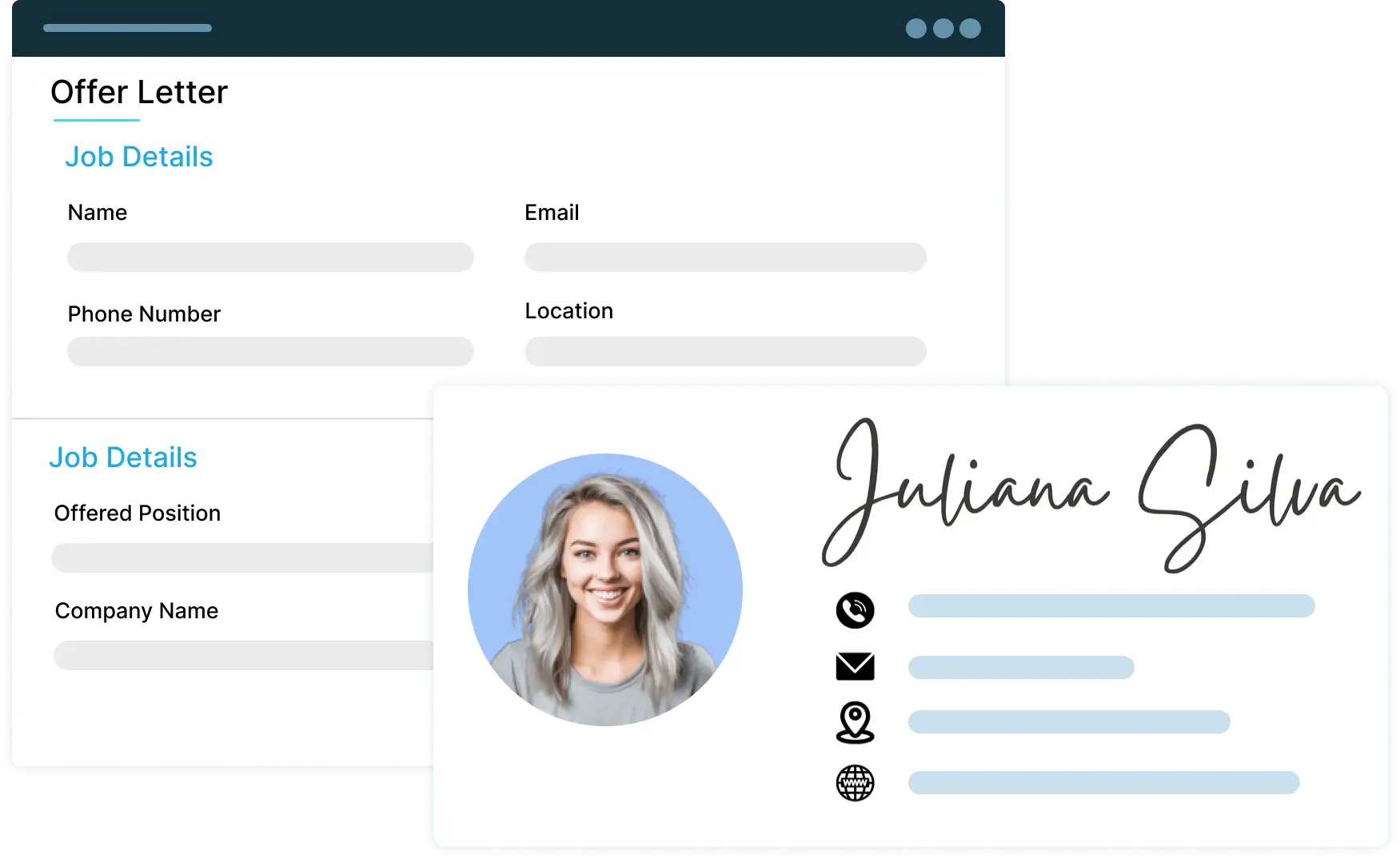 Offer Letter with e-Sign option